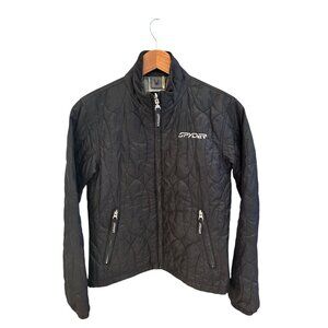 Spyder Women’s Quilted Zip-Up Jacket Black Size 4 US / 34 EU – Lightweight Warm